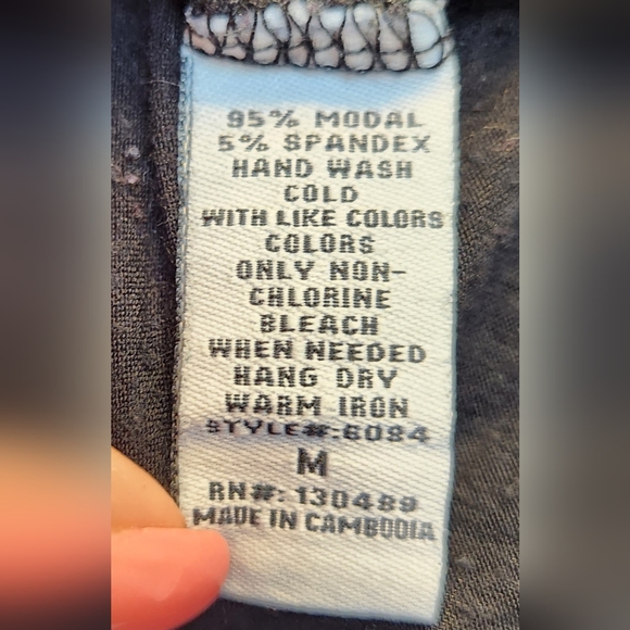 iLOOK LS Long Black Gathered Front Tunic Top Pre-Loved - Picture 7 of 7